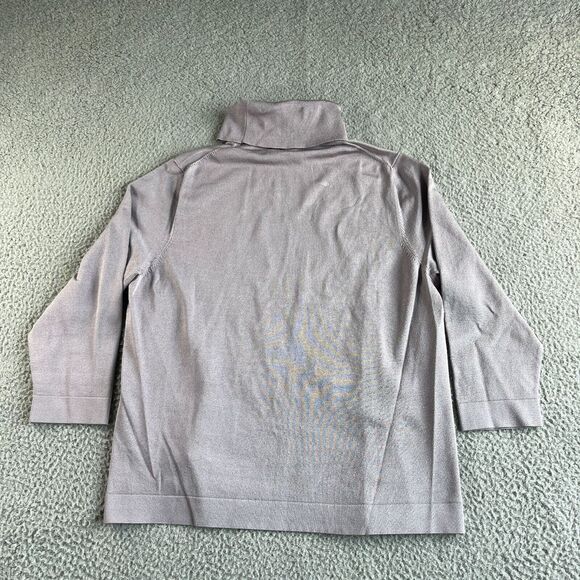 Ann Taylor Sweater Womens Extra Large Purple Silk Blend Turtleneck Stretch Layer - Picture 3 of 10